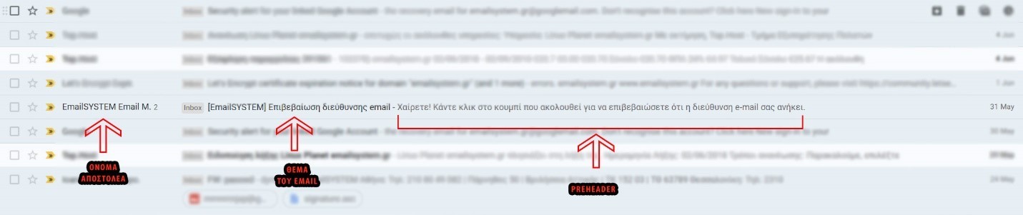 πώς να βελτιώσετε το περιεχόμενο των newsletter σας - preheader